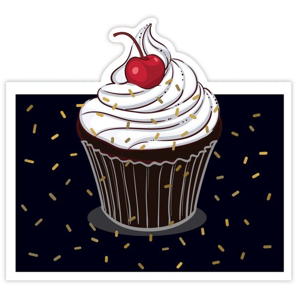 Note Card W/Envelope, Pop-Up, Cupcake, PK6