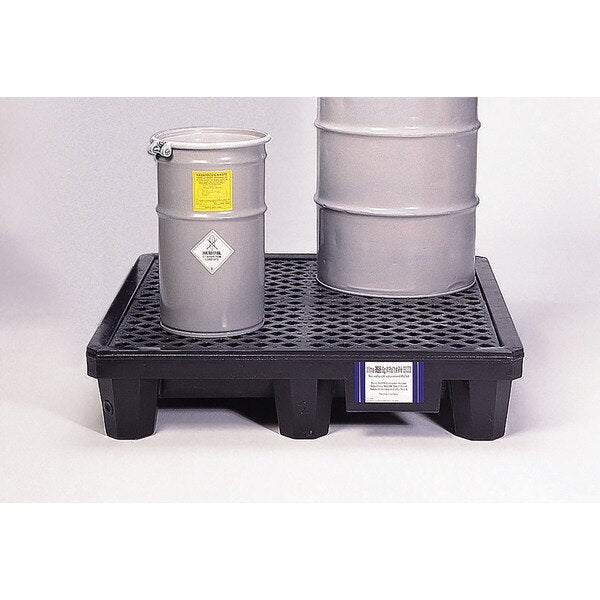 Spill Pallet, 4-drum, No Drain, 66gal Cap