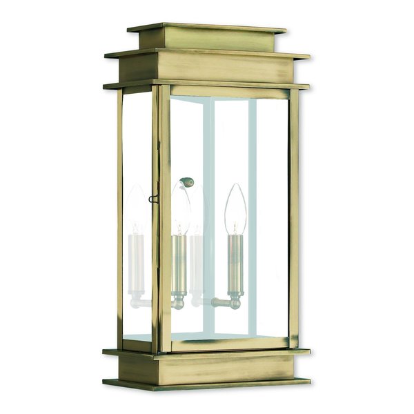 Princeton 2 Light Antique Brass Outdoor