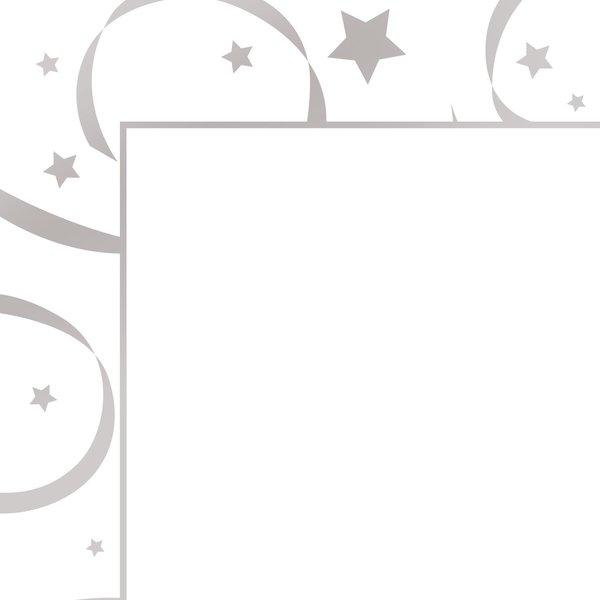 Certificate Silver Foil Stars, Whi, PK15
