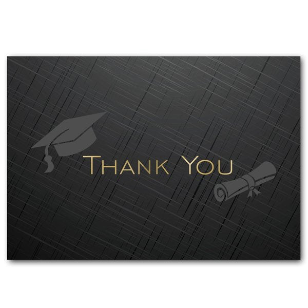 Thank You Card and Envelopes, Gold, PK50