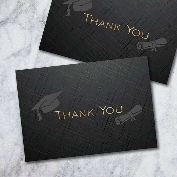 Thank You Card and Envelopes, Gold, PK50