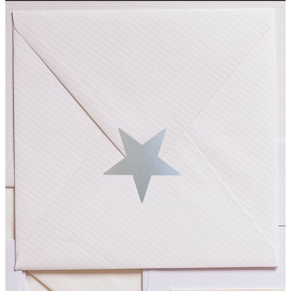 Certificate Seal Silver Foil Star, PK30