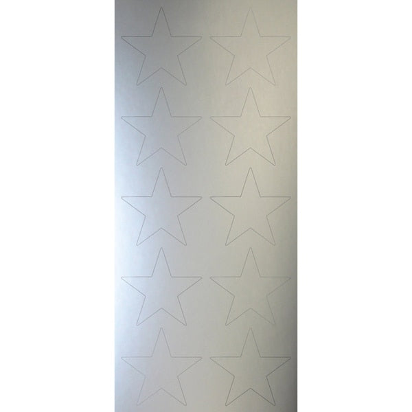 Certificate Seal Silver Foil Star, PK30