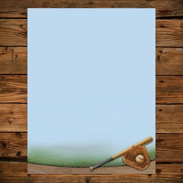 Stationery Letterhead, Baseball, 8, PK80