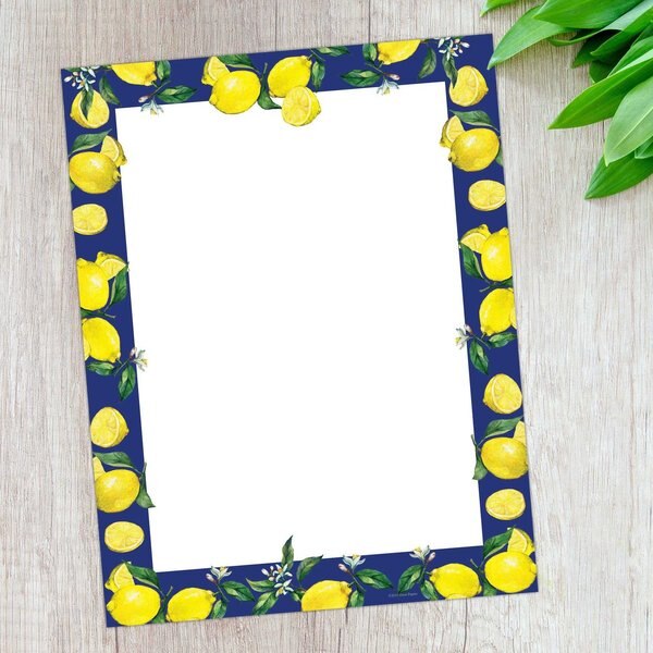 Stationery Letterhead, Lemon Drop, PK80