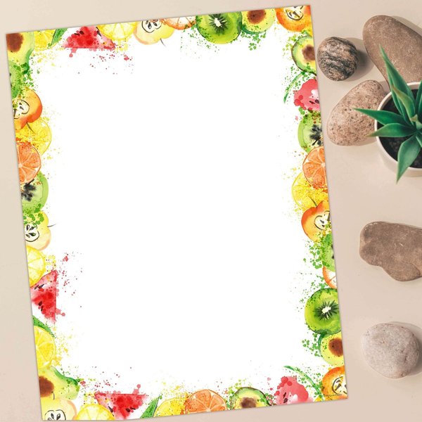 Stationery Letterhead, Fruit Splas, PK80