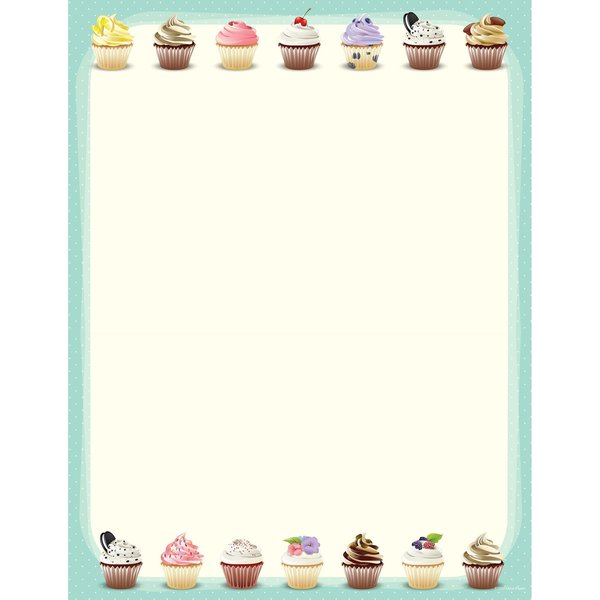 Stationery Letterhead, Iced Cupcak, PK80