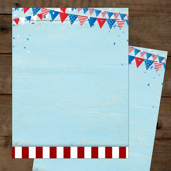 Stationery Letterhead, Patriotic P, PK80