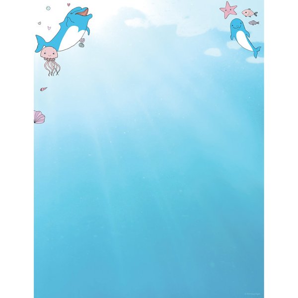 Stationery Letterhead, Dolphin Adv, PK80