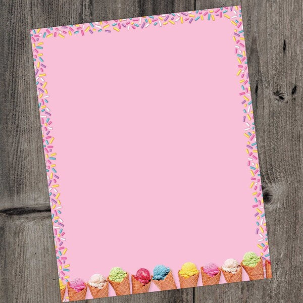 Stationery Letterhead, Scoops, 8.5x11, PK80