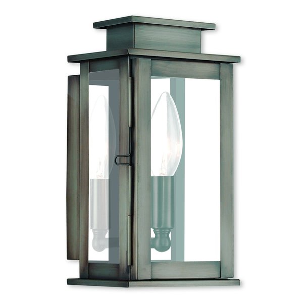 Princeton 1 Light Vintage Pewter Outdoor Wall Lantern