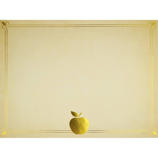 Certificate Gold Foil Bright Apple, PK15