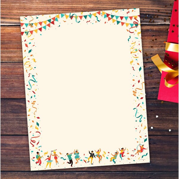 Stationery Letterhead, Mardi Gras, PK80