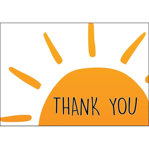 Thank You Card and Envelopes, Rise, PK25