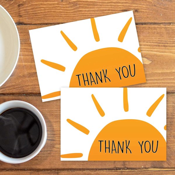 Thank You Card and Envelopes, Rise, PK25
