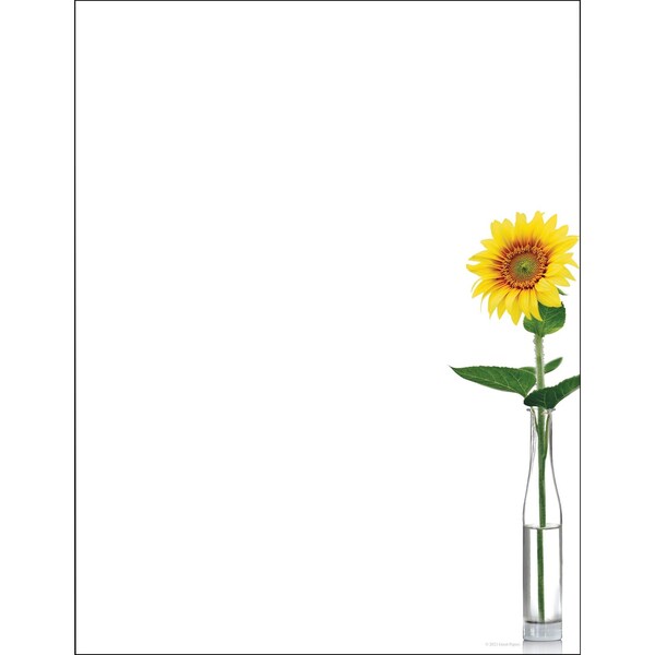 Stationery Letterhead, Sunflower D, PK80