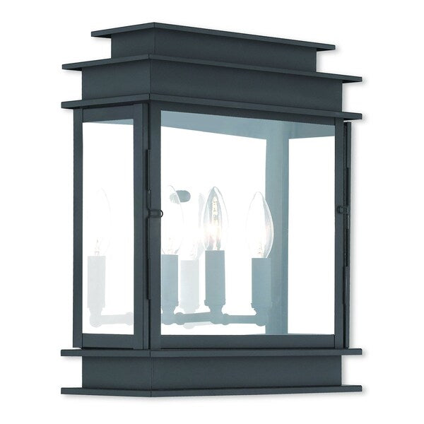 Princeton 3 Light Black Outdoor Wall Lantern