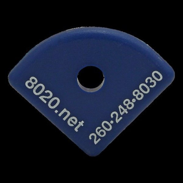 End Cap Blue W/Push-Ins 1012