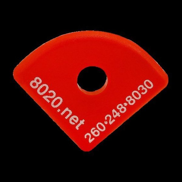 End Cap Red W/Push-Ins 1012