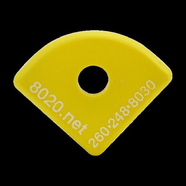 End Cap Yellow W/Push-Ins 1012