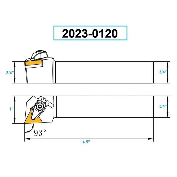 SDJCR 12-3 Indexable Boring Bar