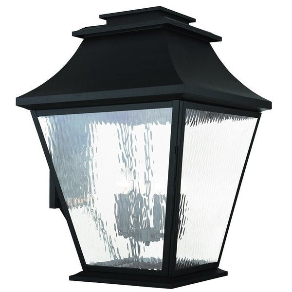 Hathaway 6 Light Black Outdoor Wall Lantern