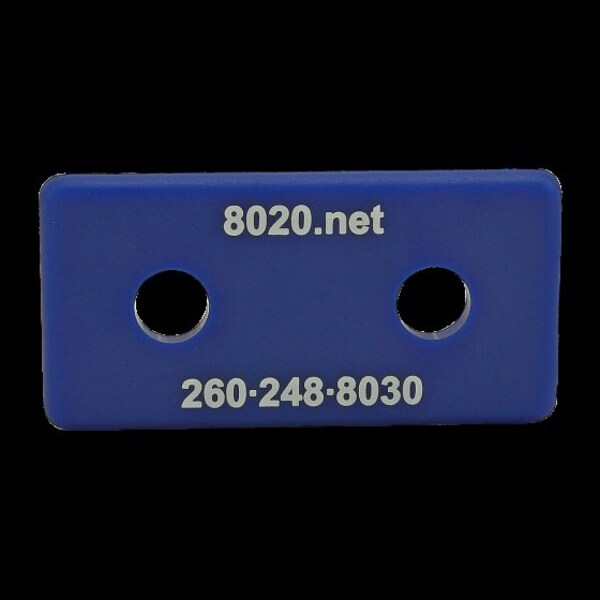 End Cap Blue W/Push-Ins 1020