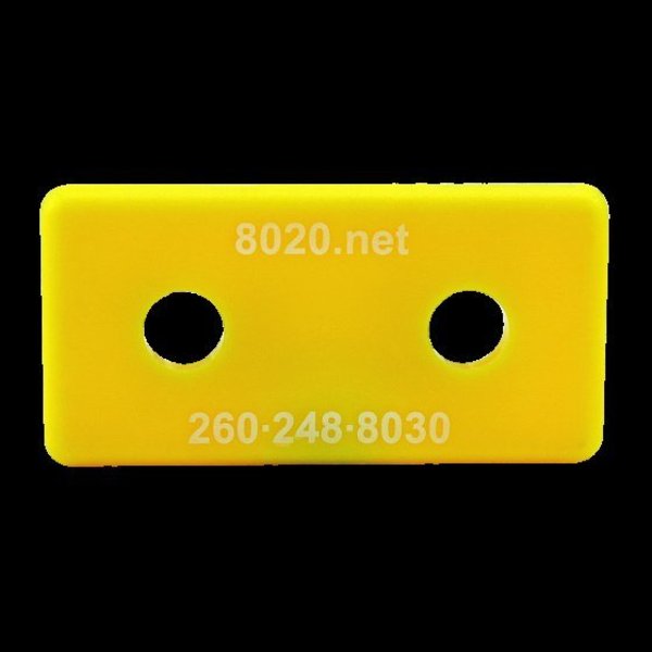 End Cap Yellow W/Push-Ins 1020