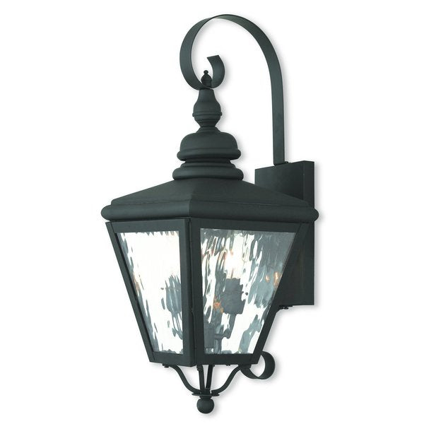 Cambridge 2 Light Black Outdoor Wall Lan