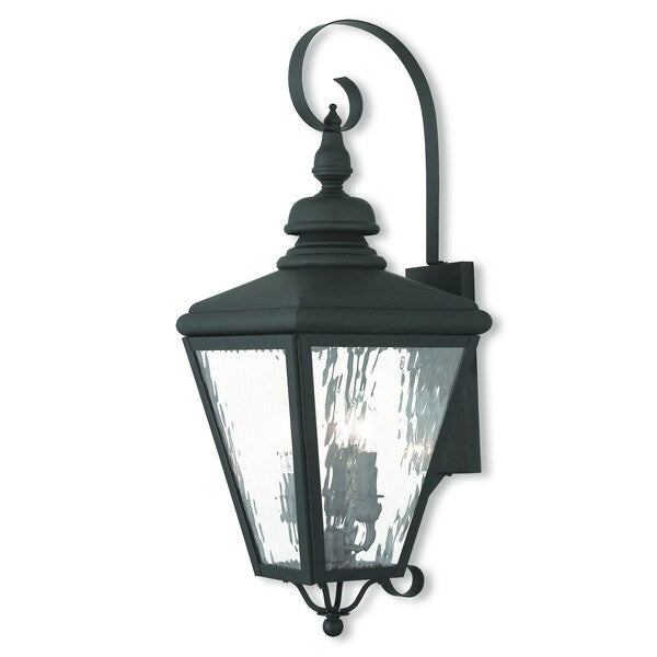 Cambridge 3 Light Black Outdoor Wall Lan