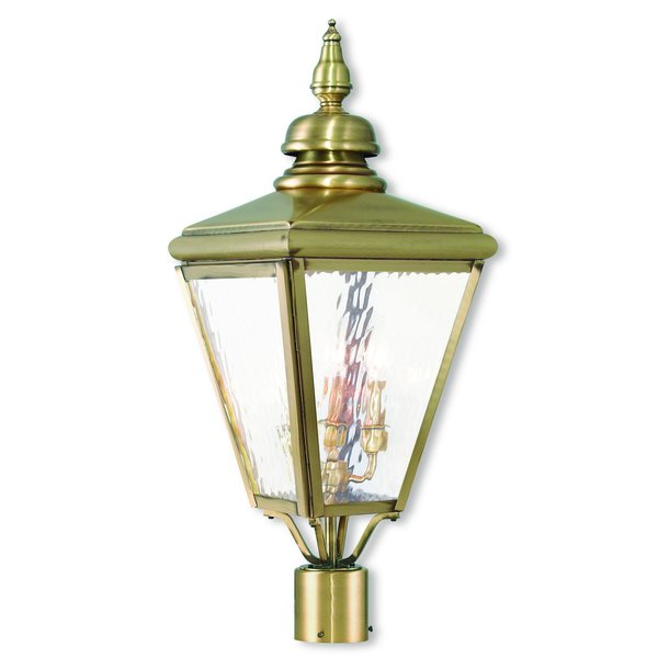 Cambridge 3 Light Antique Brass Outdoor