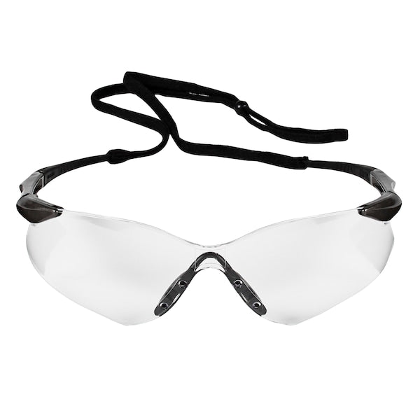 Safety Glasses, Wraparound Clear Polycarbonate Lens, Scratch-Resistant