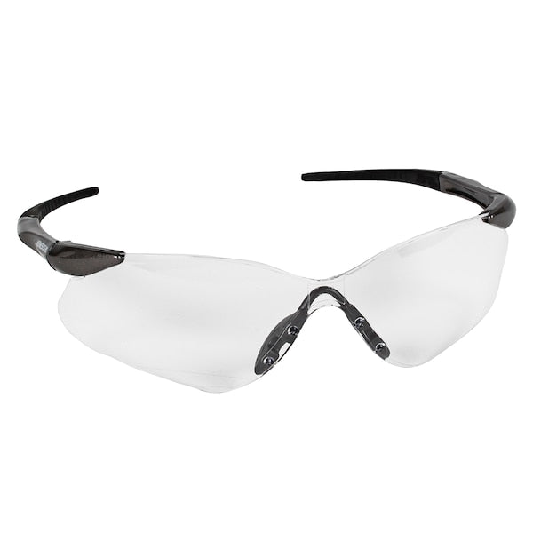 Safety Glasses, Wraparound Clear Polycarbonate Lens, Scratch-Resistant