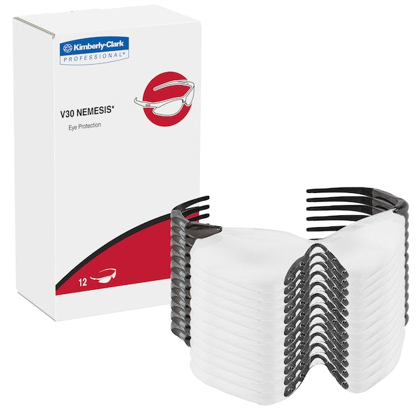 Safety Glasses, Wraparound Clear Polycarbonate Lens, Scratch-Resistant