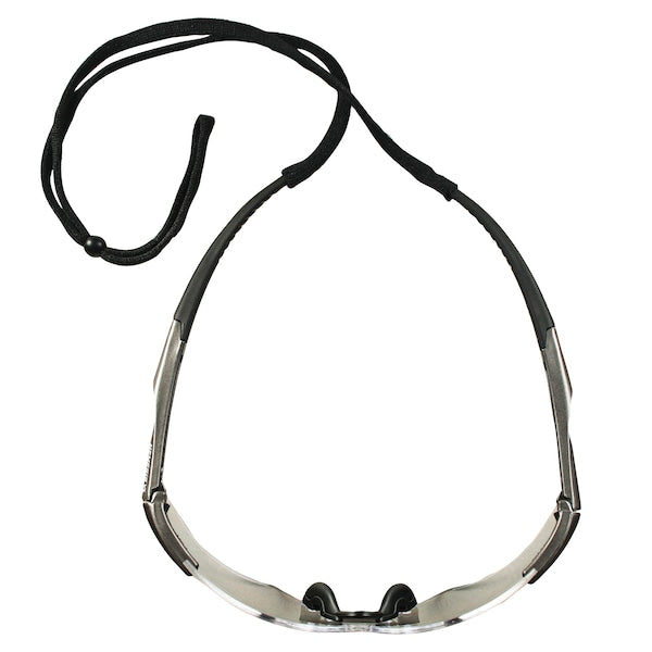 Safety Glasses, Wraparound Clear Polycarbonate Lens, Scratch-Resistant