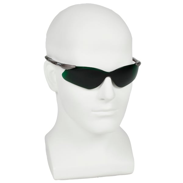 Safety Glasses, Wraparound IR 5.0 Polycarbonate Lens, Scratch-Resistant