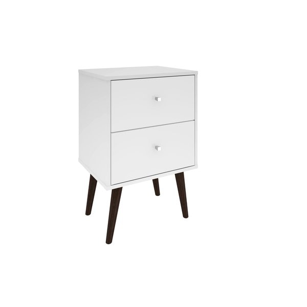 Nightstand, Mid Century, White