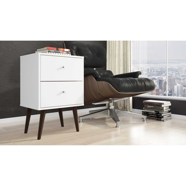 Nightstand, Mid Century, White