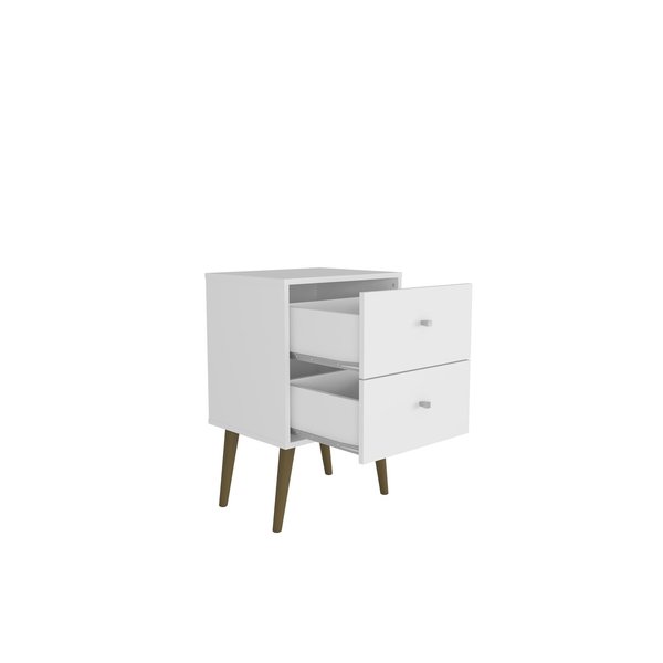 Nightstand, Mid Century, White