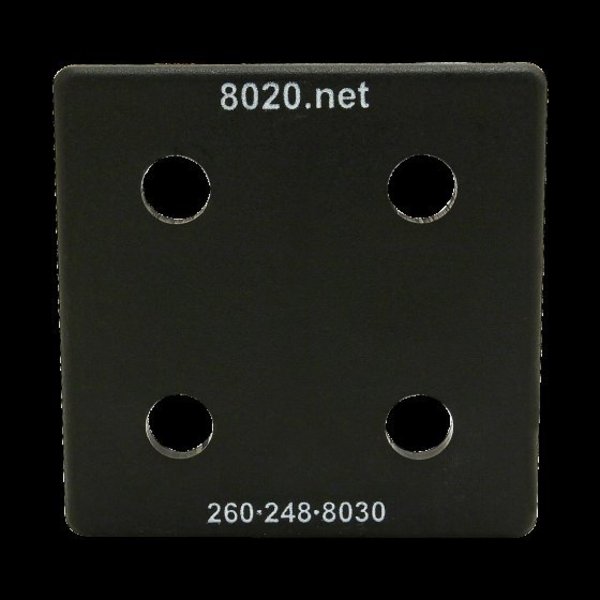 End Cap, Black, Push-Ins, 3030