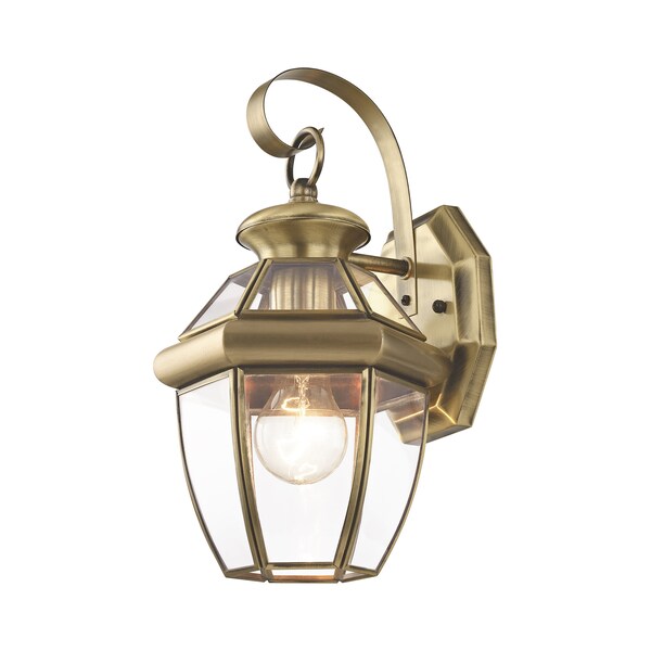 Monterey 1 Light Antique Brass Outdoor W