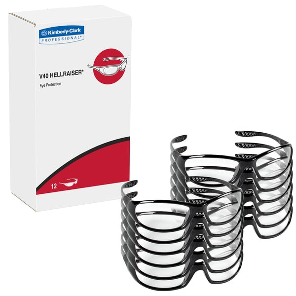 Safety Glasses, Wraparound Clear Polycarbonate Lens, Scratch-Resistant