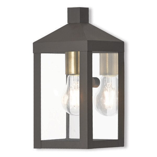 Nyack 1 Light Bronze Outdoor Wall Lanter
