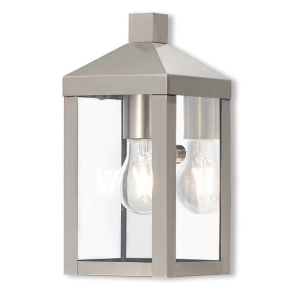 Nyack 1 Light Brushed Nickel Outdoor Wall Lantern
