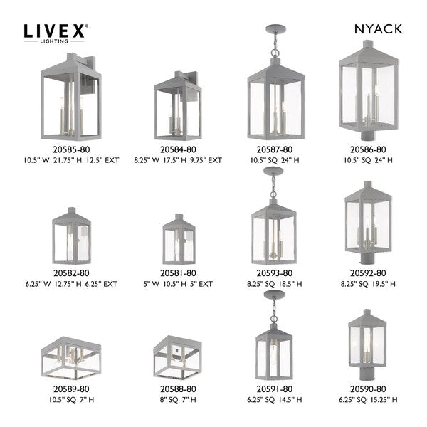 Nyack 1 Light Nordic Gray Outdoor Wall L