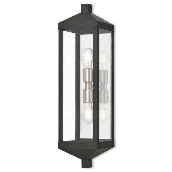 Nyack 2 Light Black Outdoor Wall Lantern