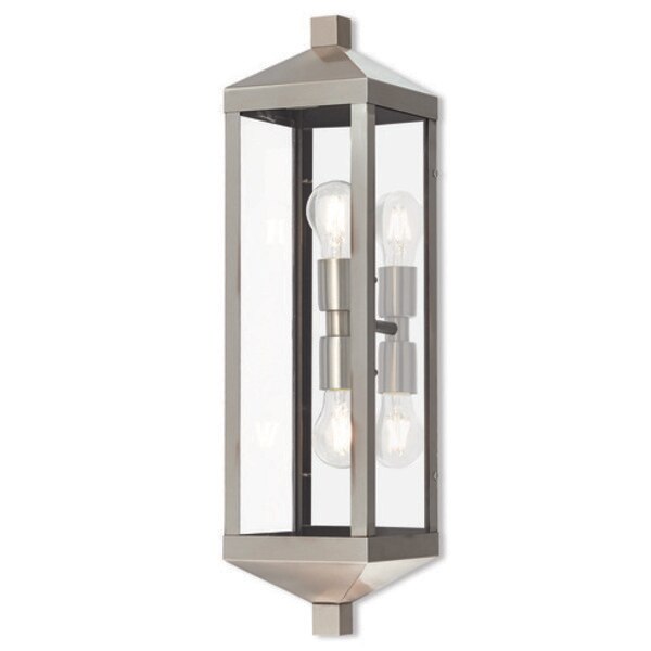 Nyack 2 Light Brushed Nickel Outdoor Wal