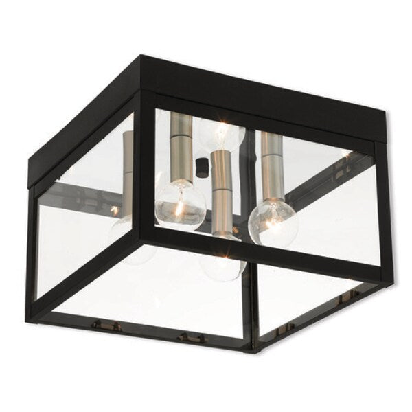 Nyack 4 Light Black Outdoor Ceiling Moun
