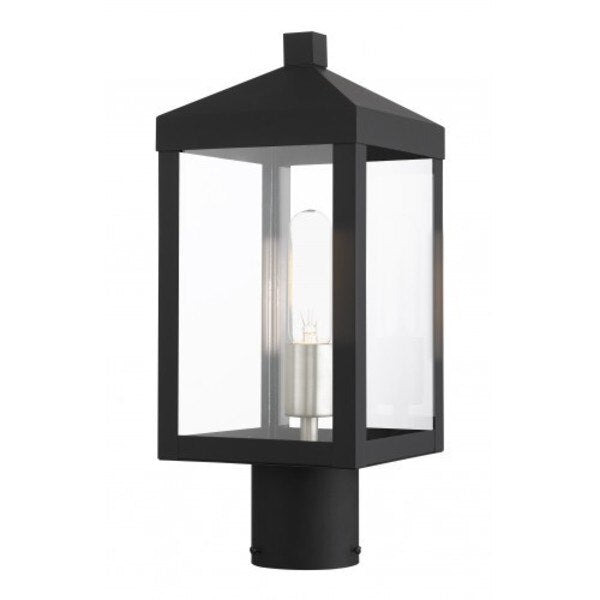 Black with Brushed Nickel Cluster Outdoo
